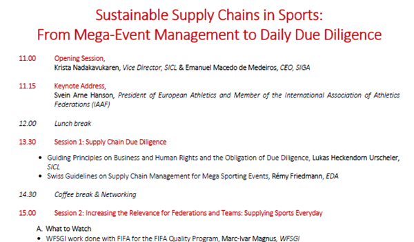 Sustainable Supply Chains in Sports