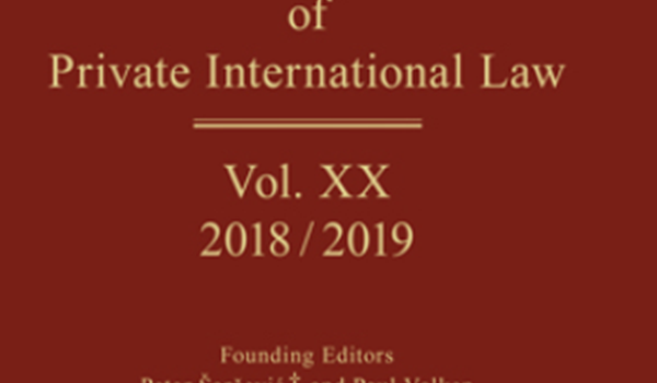 Yearbook of Private International Law 