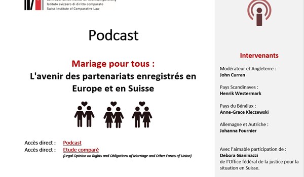 Mariage pour tous : L'avenir des partenariats enregistrés en Europe et en Suisse
