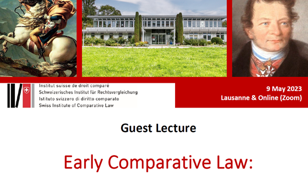 Early Comparative Law: A Treasure Map (Guest Lecture)