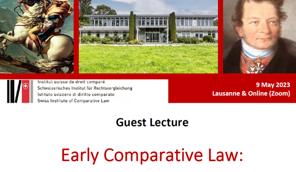 Early Comparative Law:  A Treasure Map (Guest Lecture)